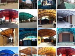 Авто навесы для вашего авто под сотовый поликарбонат