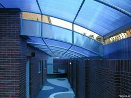 Поликарбонат с УФ защитой для козырьков и навесов