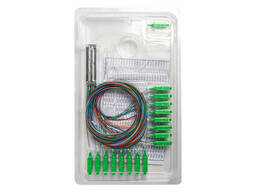 Сплиттер оптоволоконный PLC А-Оптик 1х32 SC/APC 1,5m SM