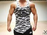 Спортивная майка стрингер Body Engineers серый камуфляж - фото 1