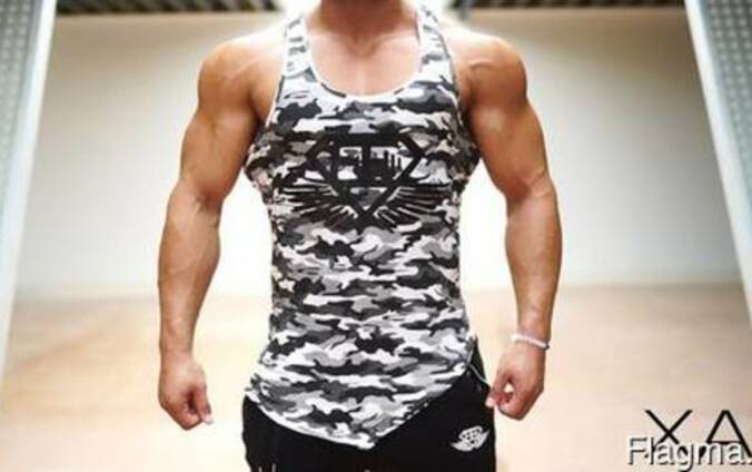 Спортивная майка стрингер Body Engineers серый камуфляж