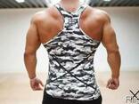 Спортивная майка стрингер Body Engineers серый камуфляж - фото 2