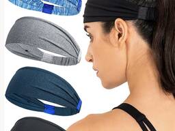 Спортивная Повязка на голову Фитнес Бандана Эластичная влагоотводящая