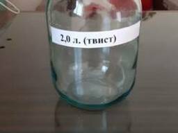 Стеклянная банка 2.0 л Твист и СКО из полу белого стекла