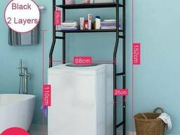 Стеллаж напольный в ванную для хранения вещей над стиральной машиной/унитазом