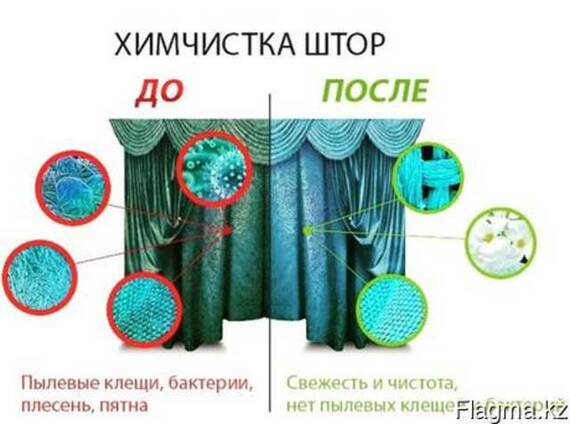 Стирка и химчистка штор