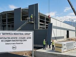 СТО автомойка магазин павильон строительство из сэндвич панелей