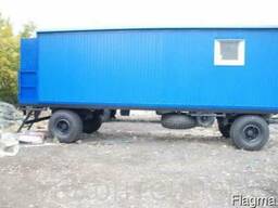 Строительный вагон на колесах