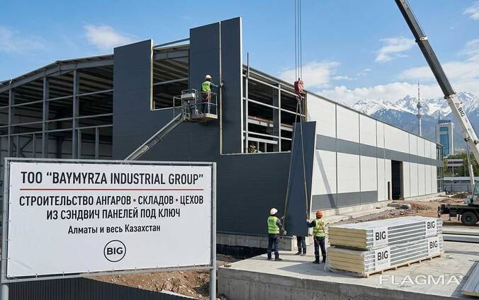Строительство ангаров складов цехов из сэндвич панелей под ключ
