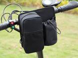 Сумка на руль электросамоката или велосипеда с держателем воды. - фото 3