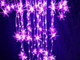 Светодиодная гирлянда 3D" Люстра"1,2*0,6 м прозрачный Алматы