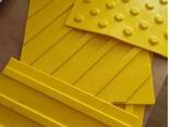 Тактильные плитки дорожки ПВХ конус Жёлтые плитка Плиты резина - фото 3