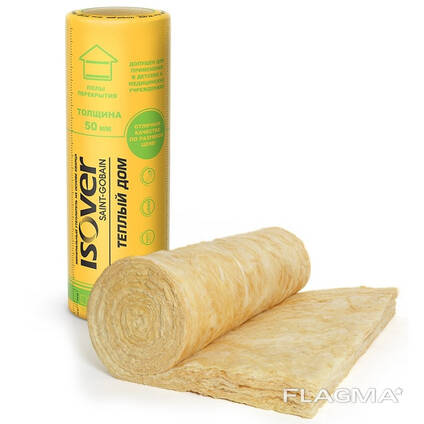 Теплоизоляция Isover Изовер Теплый Дом 5490х1220х50 (минвата, минплита, стекловата)