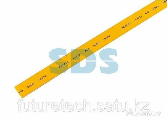 Термоусаживаемая трубка Rexant 10,0/5,0 мм, желтая. ..