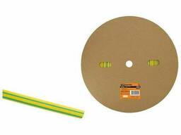 Термоусаживаемая трубка ТУТнг 8/4 желто-зеленая (100 м/ролл) TDM SQ0518-0010