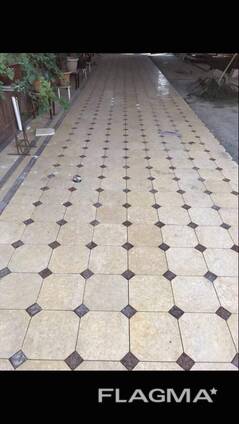 Травертин киргизский Брусчатка