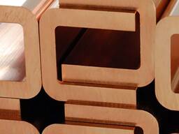 Труба медная профильная Стор. А: 5-72 мм, Стор. Б: 7,5-34 мм, Толщ: 1,5-5 мм в Шымкенте