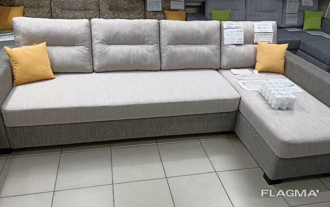 Угловые пружинные диван-кровати "Omega-У4" 290 х 155 см. Cкандинавские пружинные диваны.