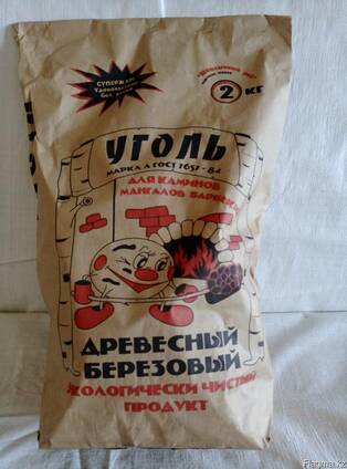 Уголь древесный берёзовый "Шашлычный рай" - 2 кг.