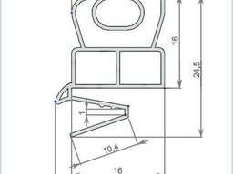 Уплотнительный профиль 034 для промышленных холодильных камер