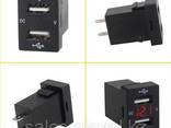USB автомобильное зарядное устройство с вольтметром и. .. - фото 1