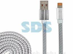 USB кабель для iPhone 5/6/7/8/X моделей, плоский шнур. ..