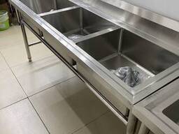 Ванна моечная 3-секционная 30 см глубина. 0.7 мм. M7-30-3