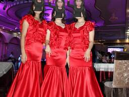 Вечерняя платье длинная красная