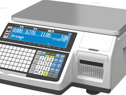 Весы торговые CAS CL-3000-15B с печатью этикеток.