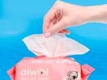 Влажные салфетки детские 0 , 80 шт с крышкой Aiwibi Premium, Strawberry, 20*15 см, гипоалл - photo 3