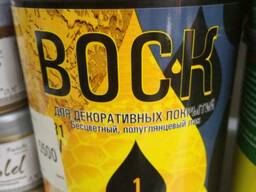 Воск для декоративных покрытий бесцветный полуглянцевый лак