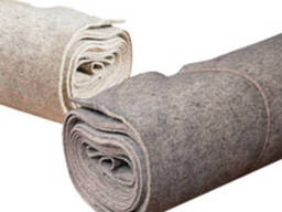 Войлок технический ТПр (тонкошерстный для прокладок толщ.4-6 мм, шир. ~1400 мм) светлый