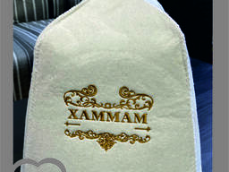 Вышивка на банных шапках, от 10 единиц