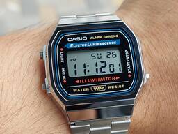 Японские Электронные наручные часы "Casio" A-168WA. Подарок. Винтажные