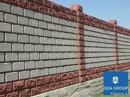 Забор из сплитерных блоков по индивидуальному проекту