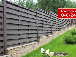 Заборная доска, Металлоштакетник, штакетник металический, забор