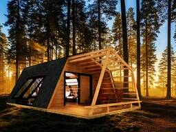 Загородный дом в стиле АФРЕЙМ ГЛЭМПИНГ Дома из дерева Алматы