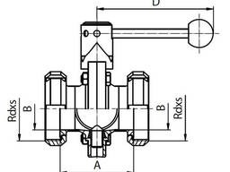Заслонка прямая нержавеющая К/М-К/М (45060) — SMS, AISI 304