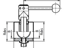 Заслонка прямая нержавеющая Р-Р (45030) — SMS, AISI 304