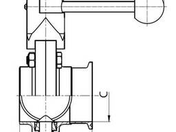 Заслонка прямая нержавеющая С-Ц (43101) — DIN, AISI 304