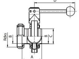Заслонка прямая нержавеющая С-С (45050) — SMS, AISI 304