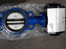 Дисковый клапан с пневмоприводом DN80, DN100, DN125, DN250, DN300 для БСУ