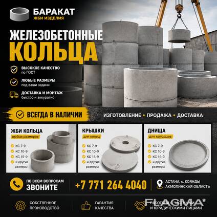 Железобетонные кольца (ЖБИ) для колодцев и септиков