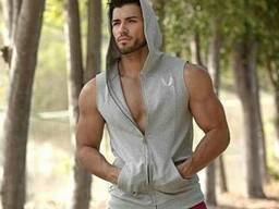 Жилет с капюшоном GymShark серый